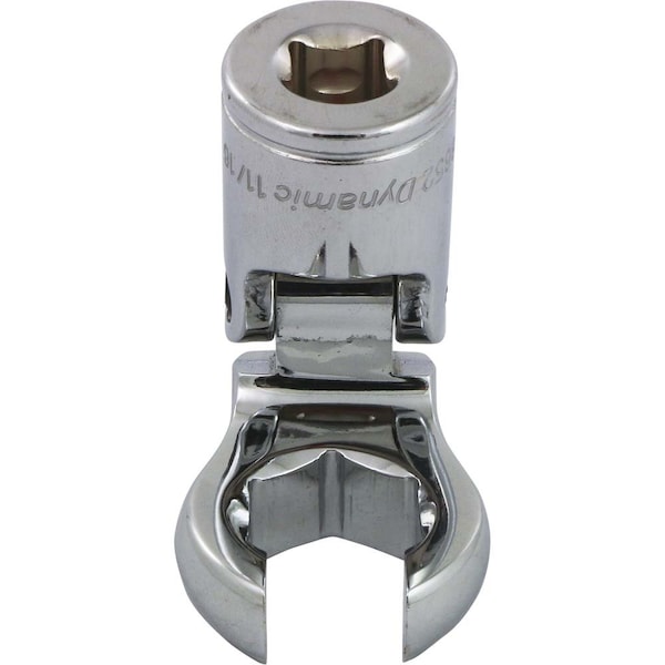 Tools 3/8" Dr SAE 11/16" Flex Head, Crow Foot Flare Nut Socket, Chrome